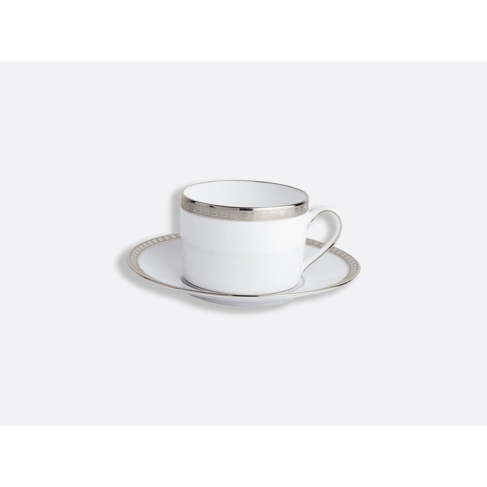 Bernardaud - Athéna Platine - Tea cup and saucer gift box 5 oz - Argent