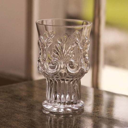 Baroque 12 Oz Stemless Glass Set of 4 - Clear by Beatriz Ball