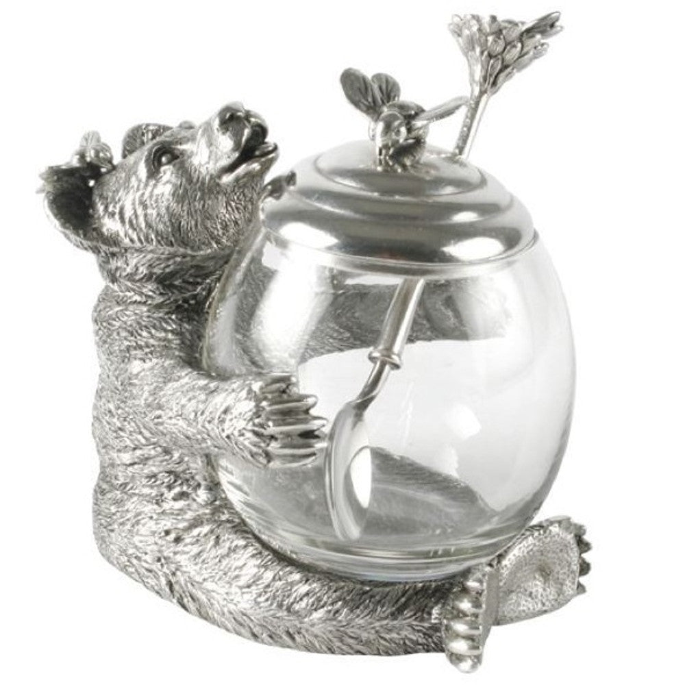 Pewter Bear And Honey Pot by Vagabond House