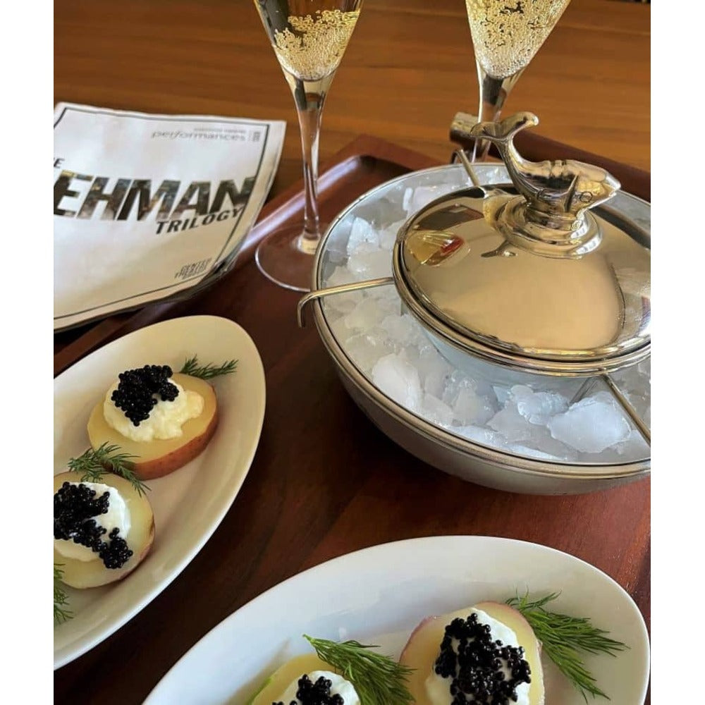 Beluga Caviar Server with Glass Insert by Mary Jurek Design Additional Image -3