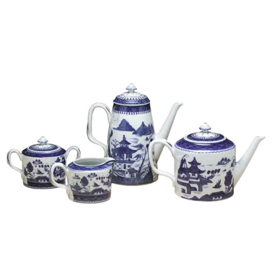 Blue Canton Coffeepot by Mottahedeh Additional Image -1