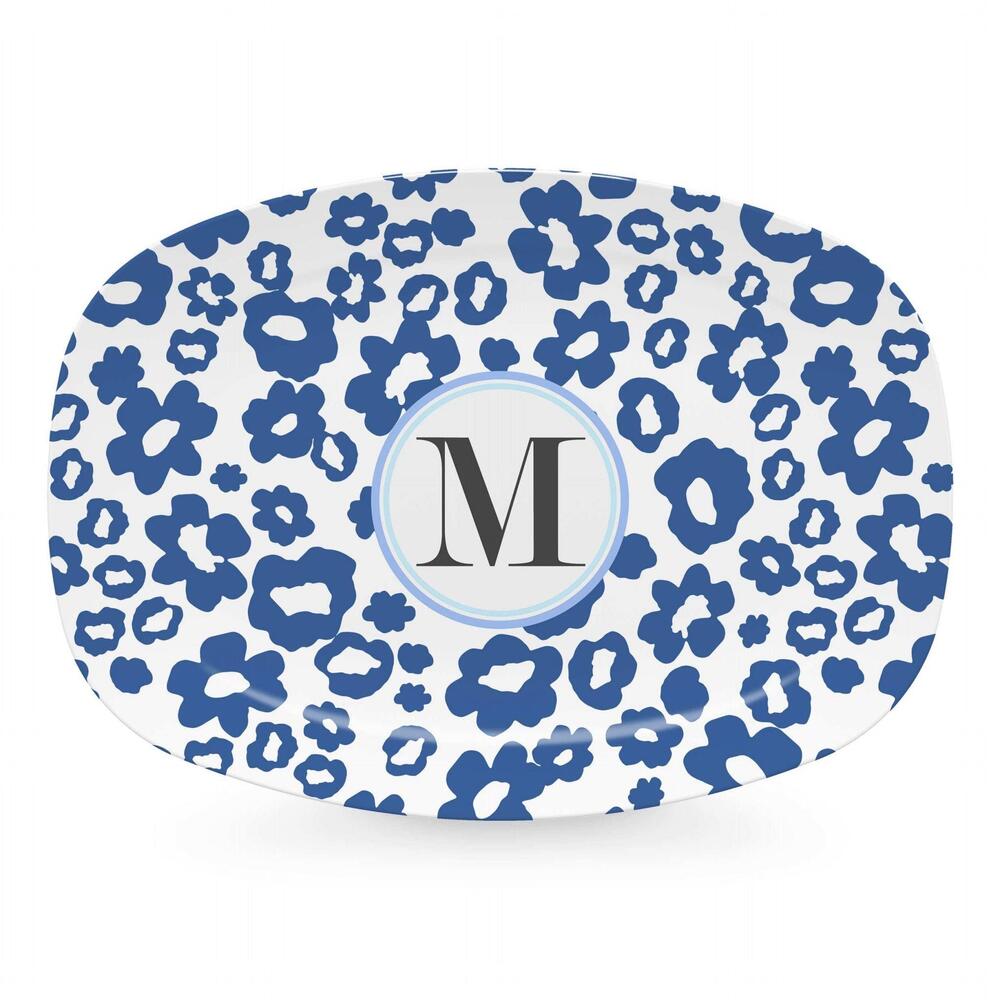 Blue Flower Power Platter - M by Mariposa