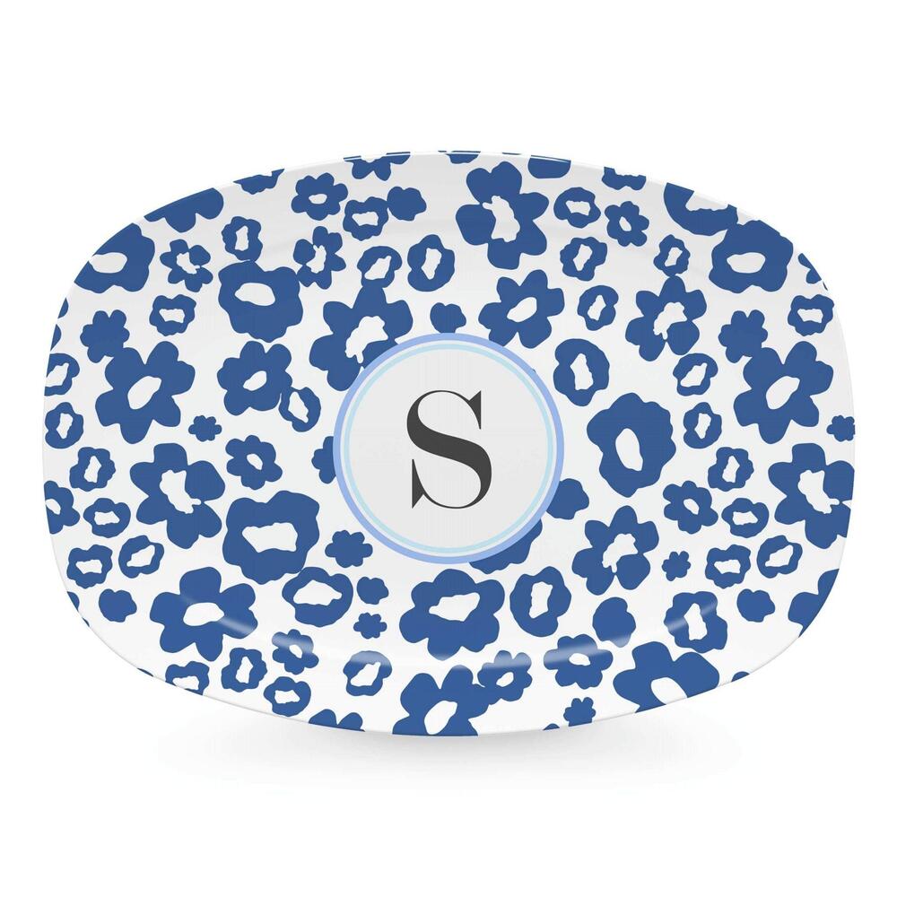 Blue Flower Power Platter - S by Mariposa