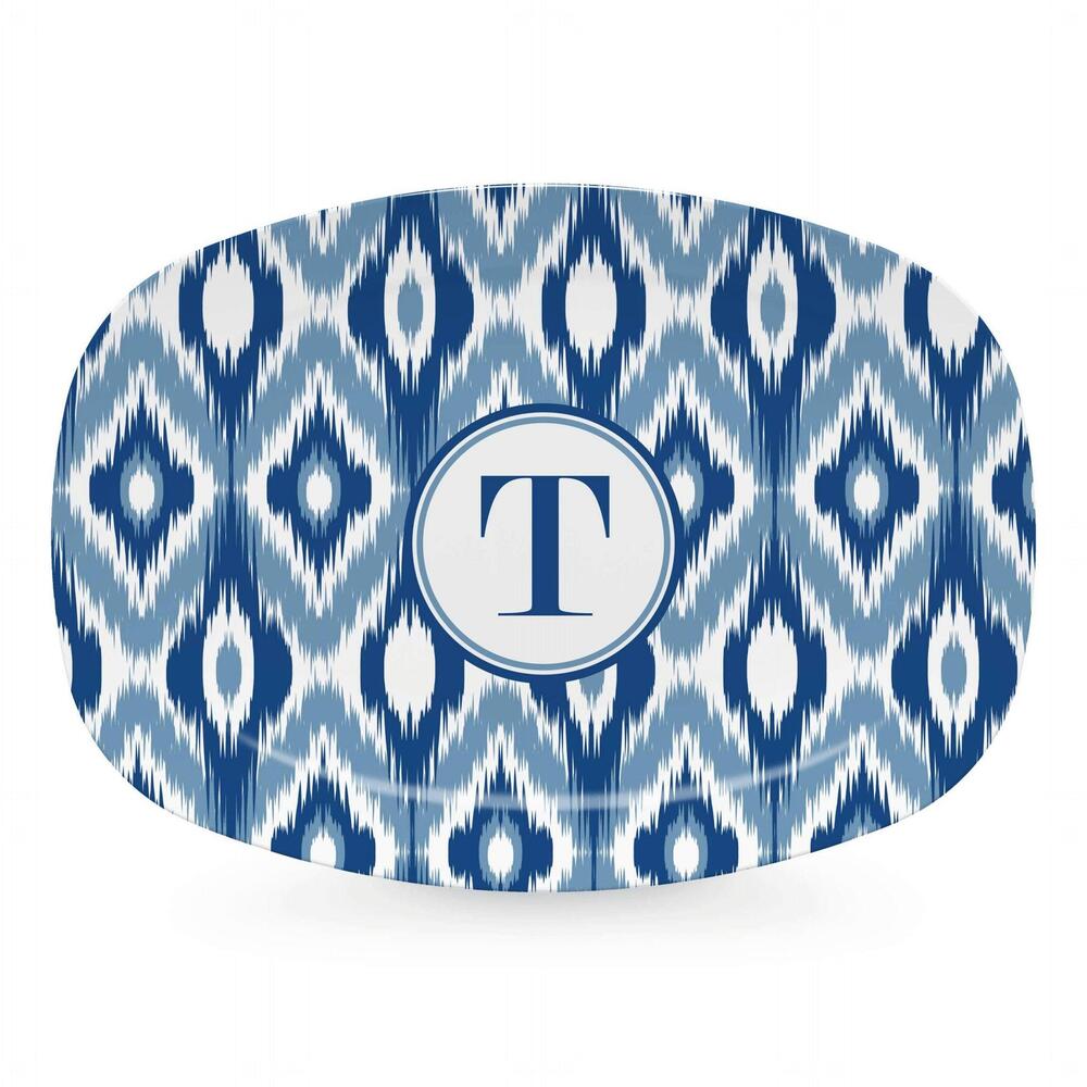 Blue Ikat Platter - T by Mariposa