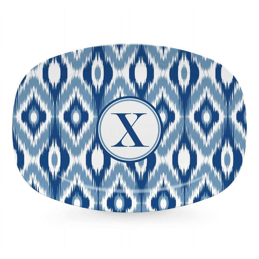 Blue Ikat Platter - X by Mariposa