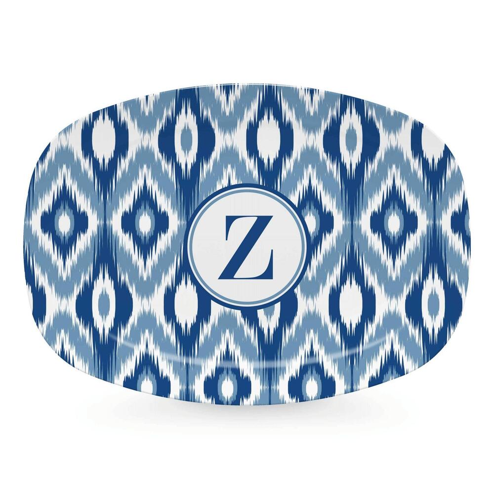 Blue Ikat Platter - Z by Mariposa