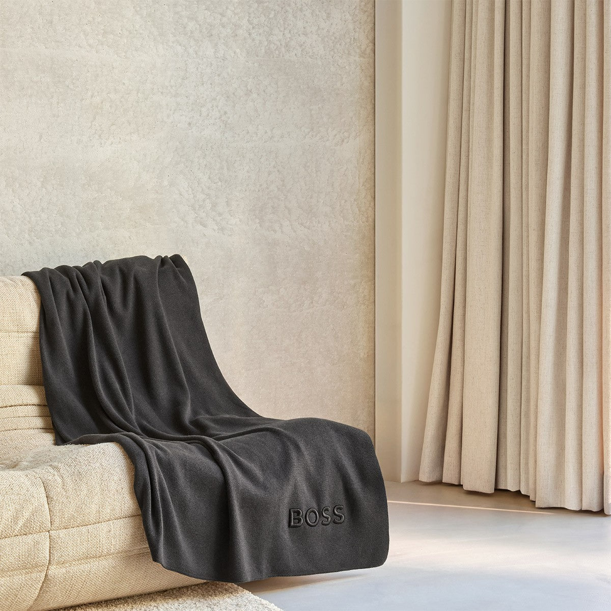 Bold Logo Embroidered Throw by Yves Delorme 3