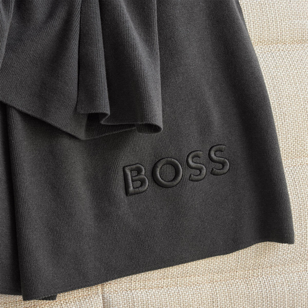 Bold Logo Embroidered Throw by Yves Delorme 4