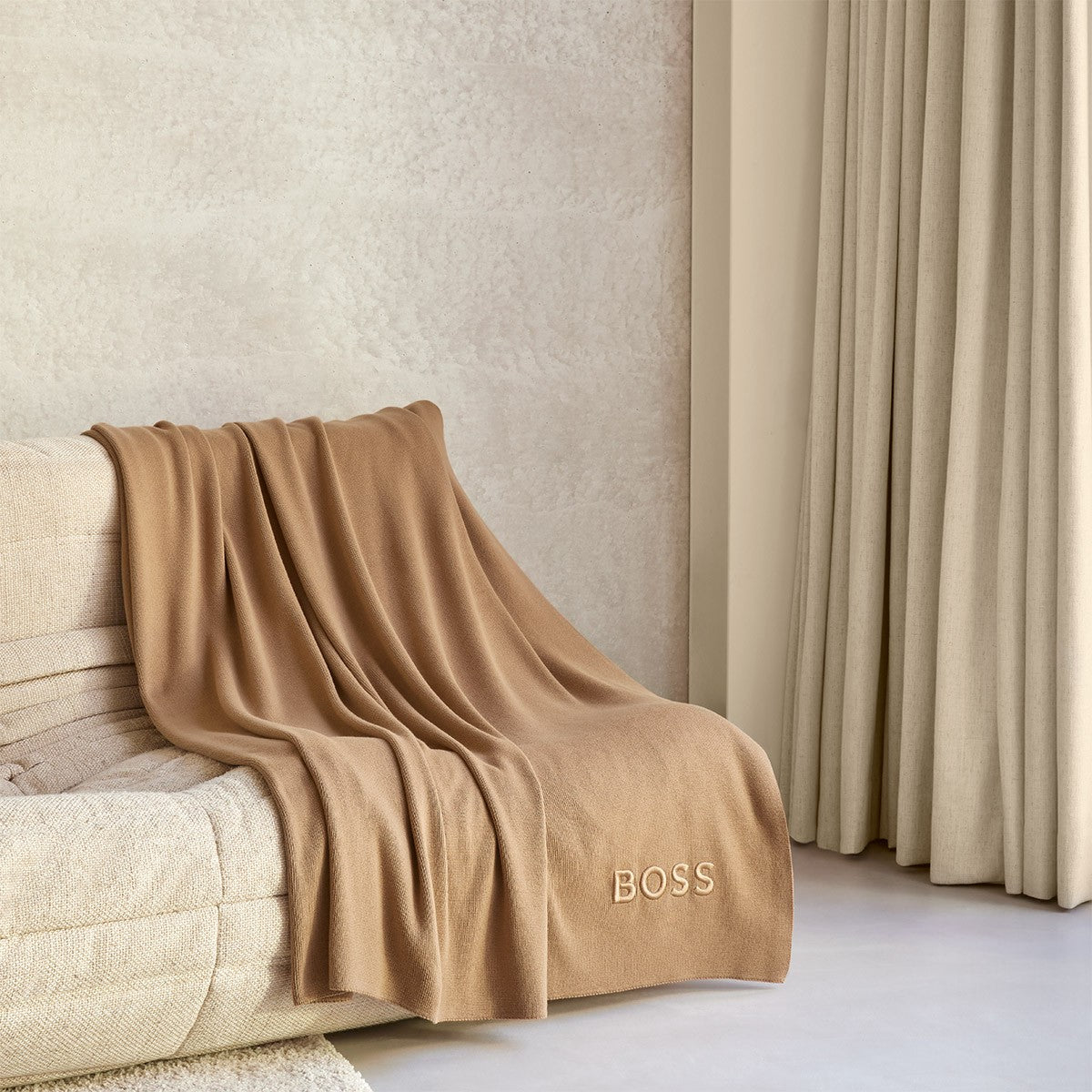 Bold Logo Embroidered Throw by Yves Delorme 8
