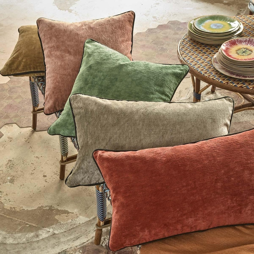 Boromee Decorative Pillow by Yves Delorme - Argent (Soft Grey) 76