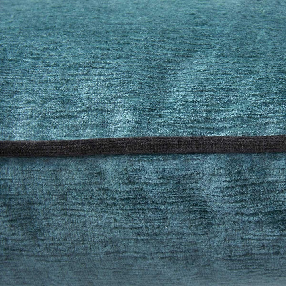 Boromee Decorative Pillow by Yves Delorme - Paon (Deep Teal) 10