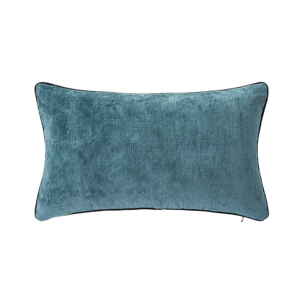 Boromee Decorative Pillow by Yves Delorme - Paon (Deep Teal) 7