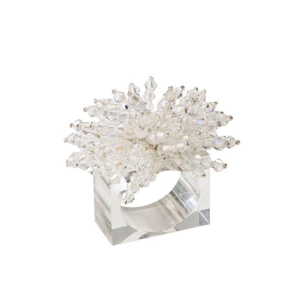 Brilliant Napkin Ring - Set of 4 Clear by Kim Seybert 5