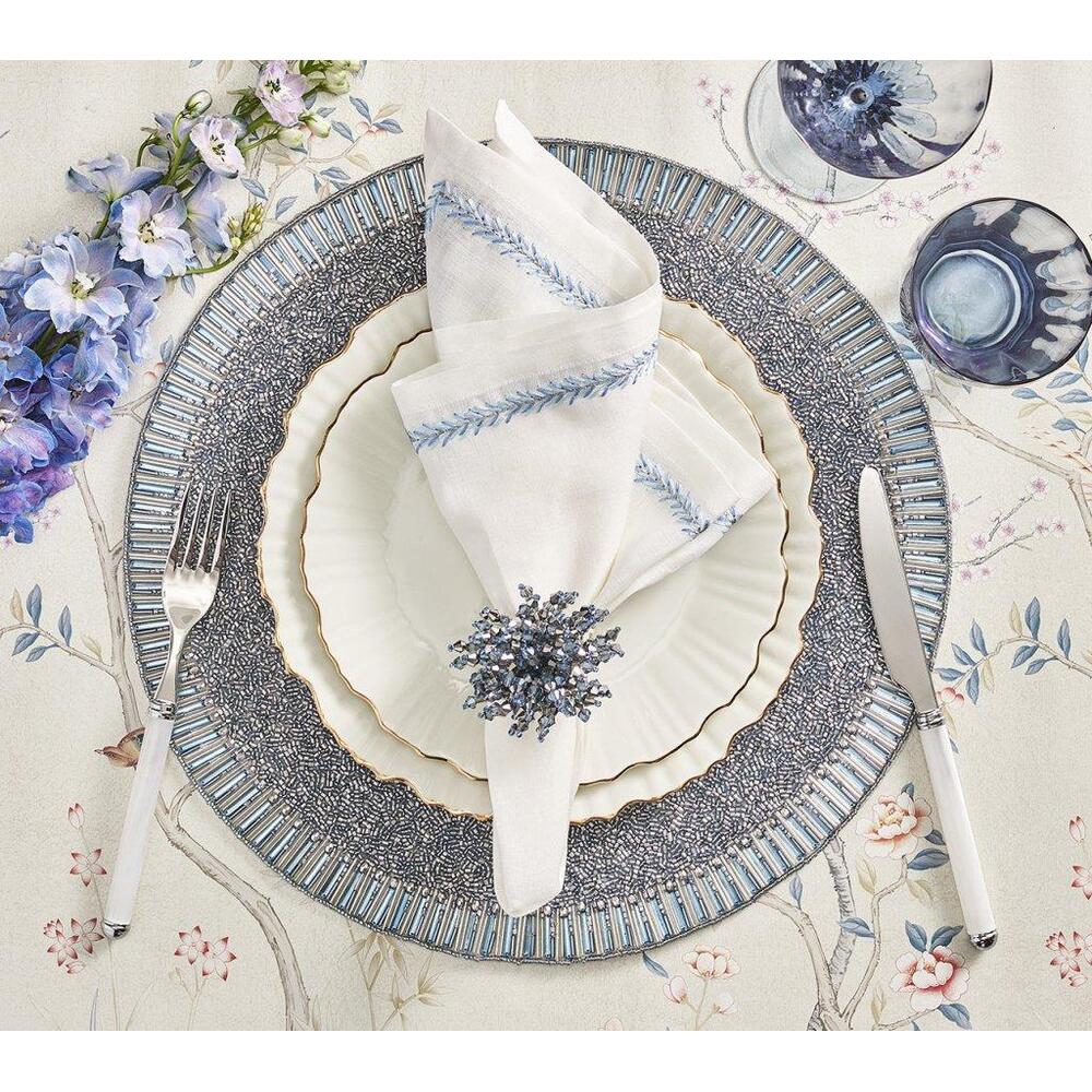 Brilliant Napkin Ring - Set of 4 Midnight & Silver by Kim Seybert 16