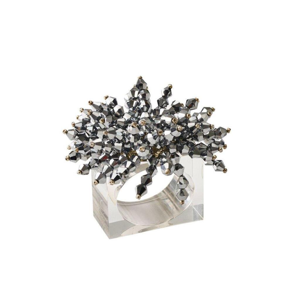 Brilliant Napkin Ring - Set of 4 Silver by Kim Seybert 25