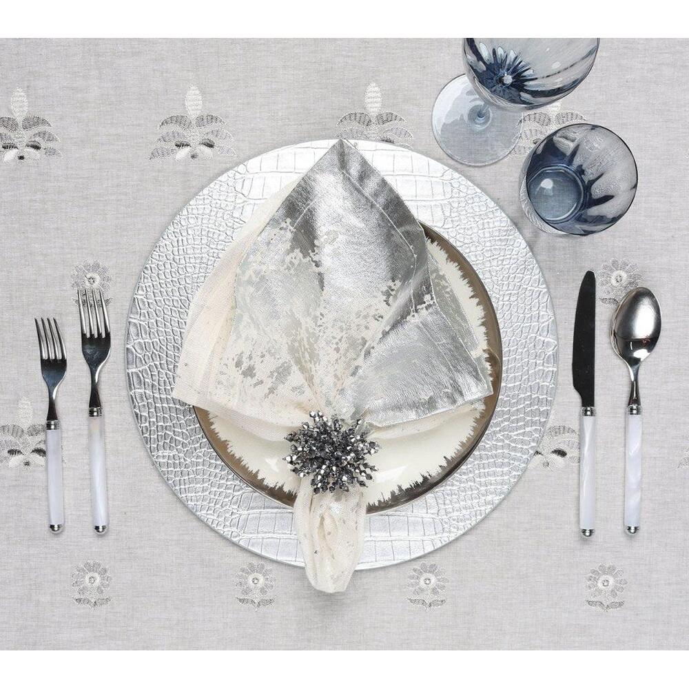 Brilliant Napkin Ring - Set of 4 Silver by Kim Seybert 26