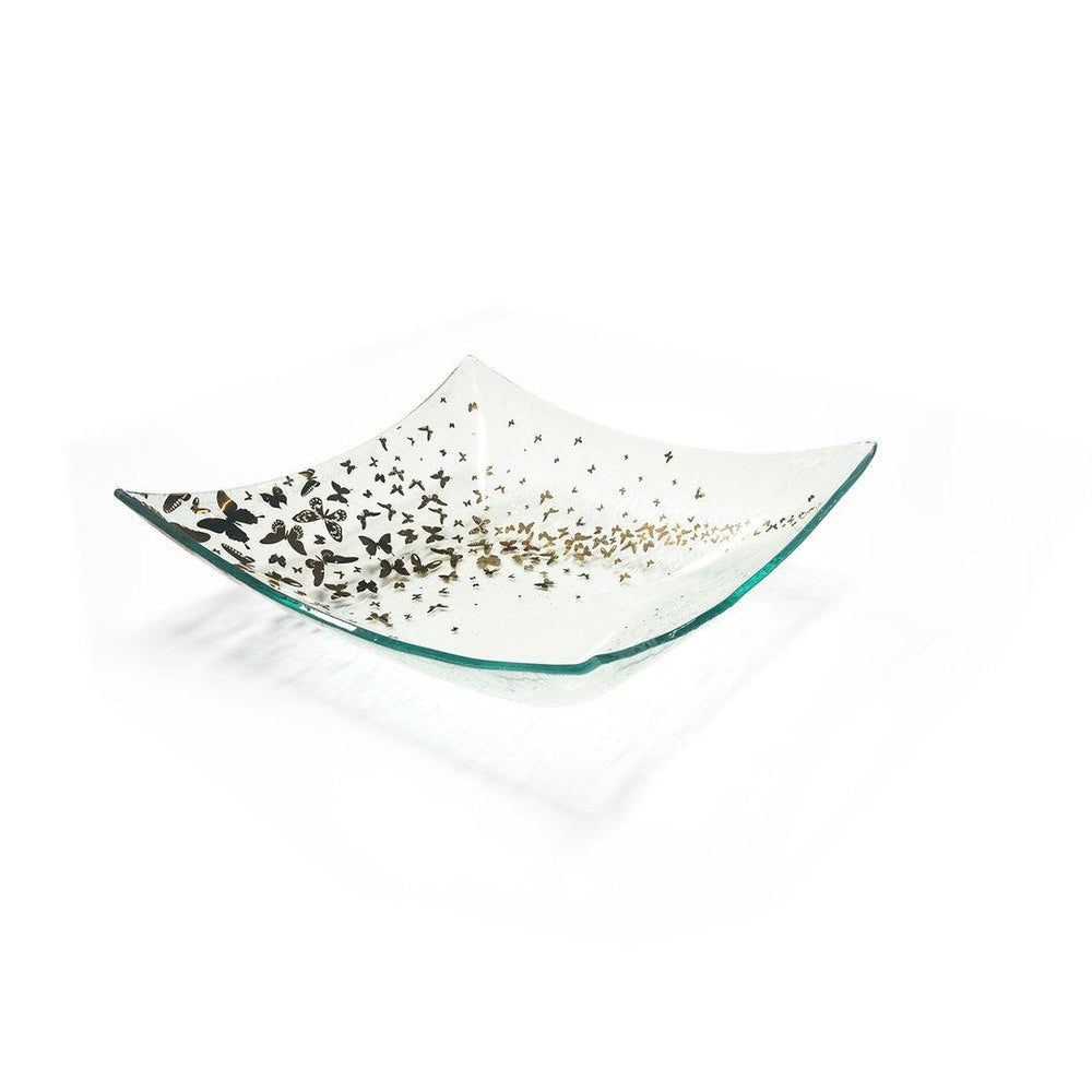 Butterfly Square Bowl by Annieglass