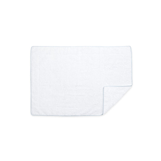Cairo Tub Mat White & Light Blue