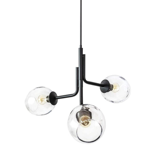 Caledonia Chandelier with 3 Globes by Simon Pearce