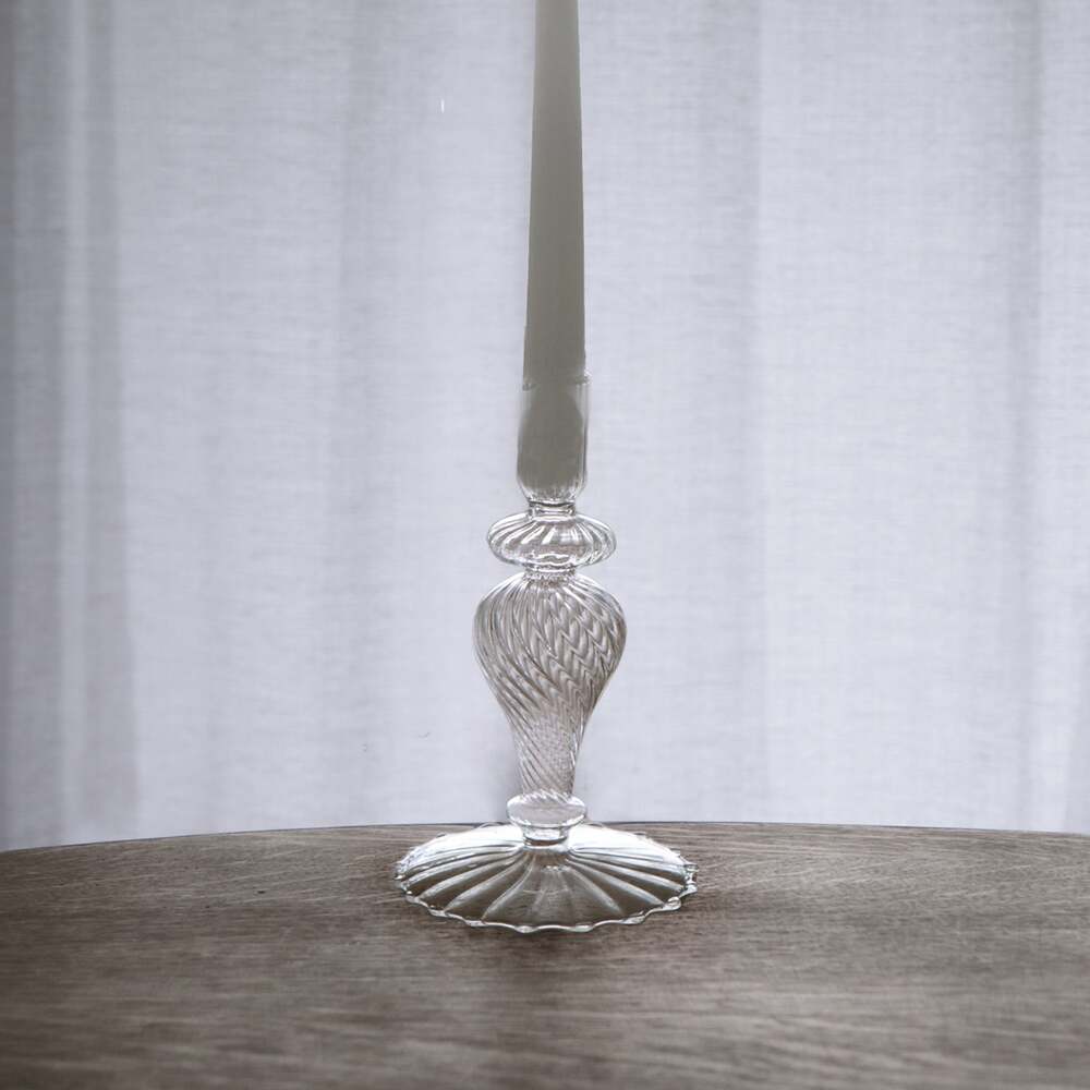 Cambridge Daphne 8.5" Candlestick Holder Set of 2 - Clear by Beatriz Ball