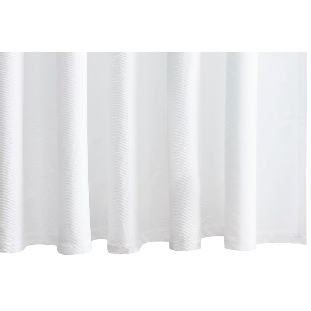 Camilla Pique Tailored 72" W x 72" L Shower Curtain White
