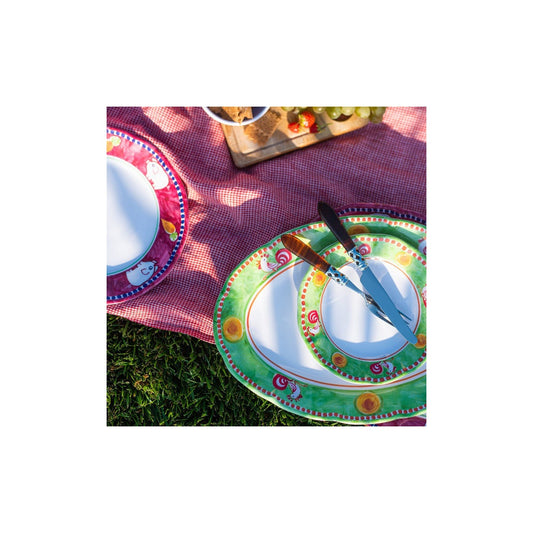 Campagna Melamine Platter Green by Vietri 1