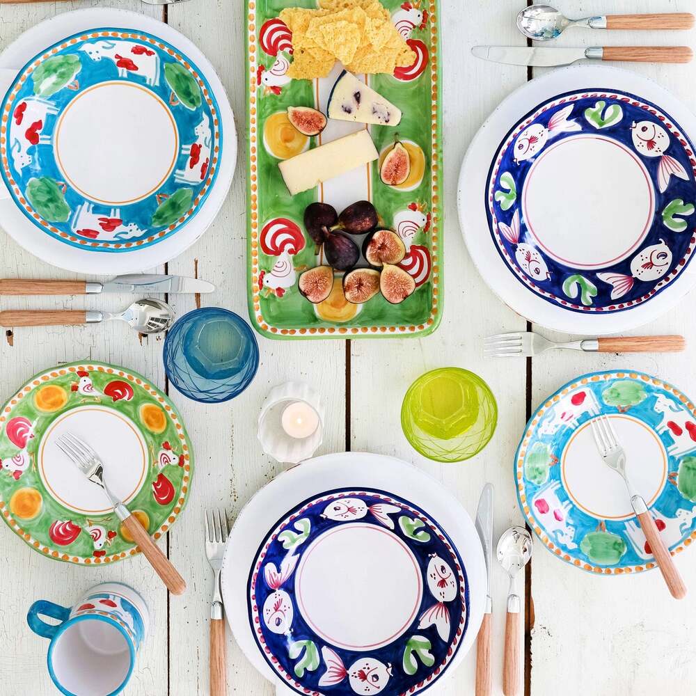 Campagna Pesce Dinner Plate by VIETRI by Additional Image -2