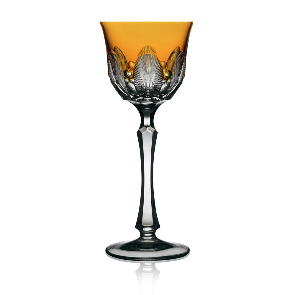 Captiva Amber Wine Hock by Varga Crystal