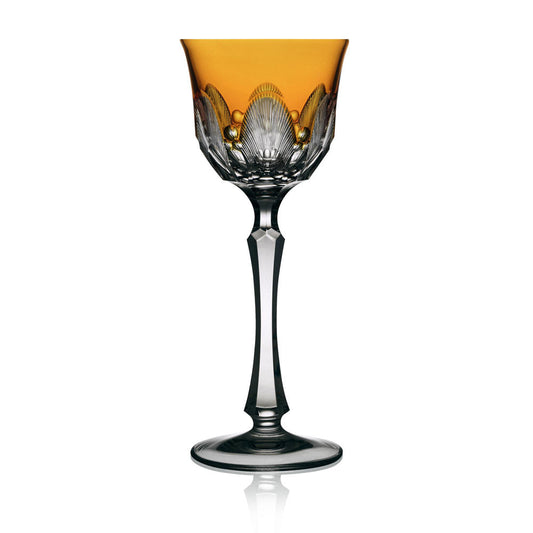 Captiva Amber Wine Hock by Varga Crystal