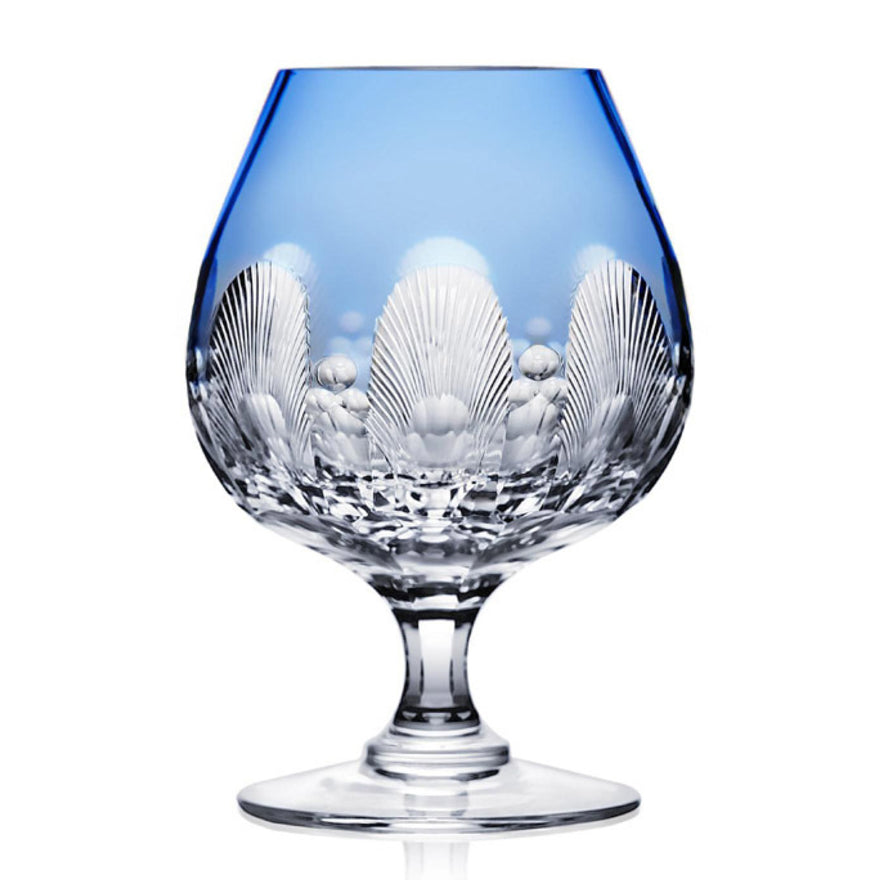 Captiva Sky Blue Grand Brandy Glass by Varga Crystal