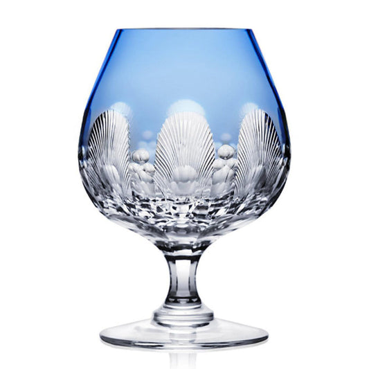 Captiva Sky Blue Grand Brandy Glass by Varga Crystal