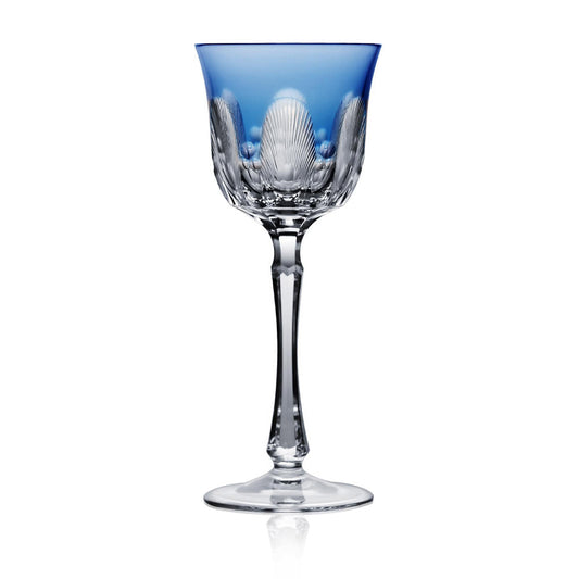 Captiva Sky Blue Wine Hock by Varga Crystal