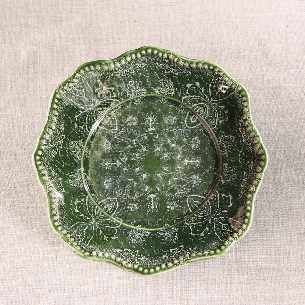 Ceramic Allegra Side Plate Set of 4 - Green by Beatriz Ball