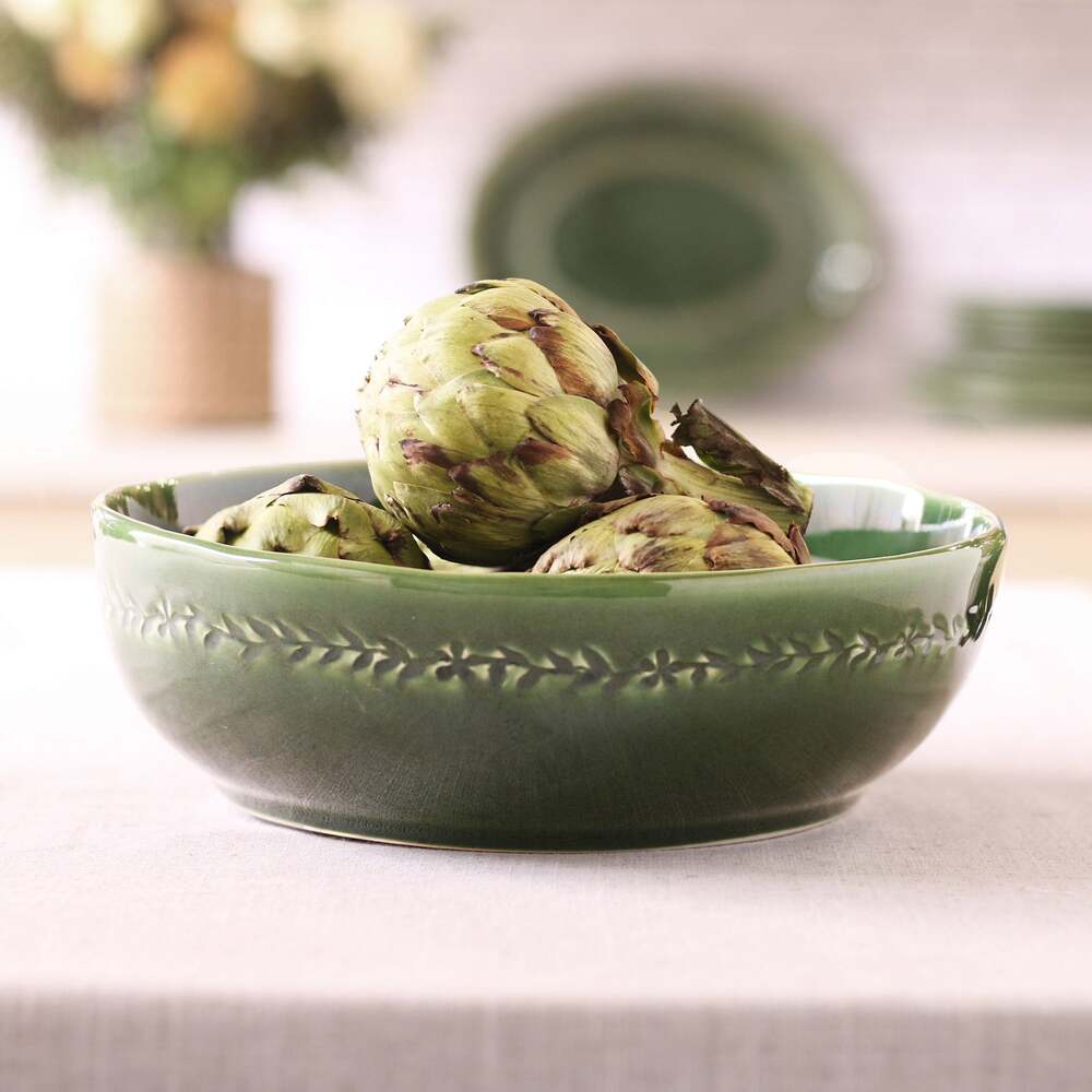 Ceramic Valentina Large Bowl - Green by Beatriz Ball