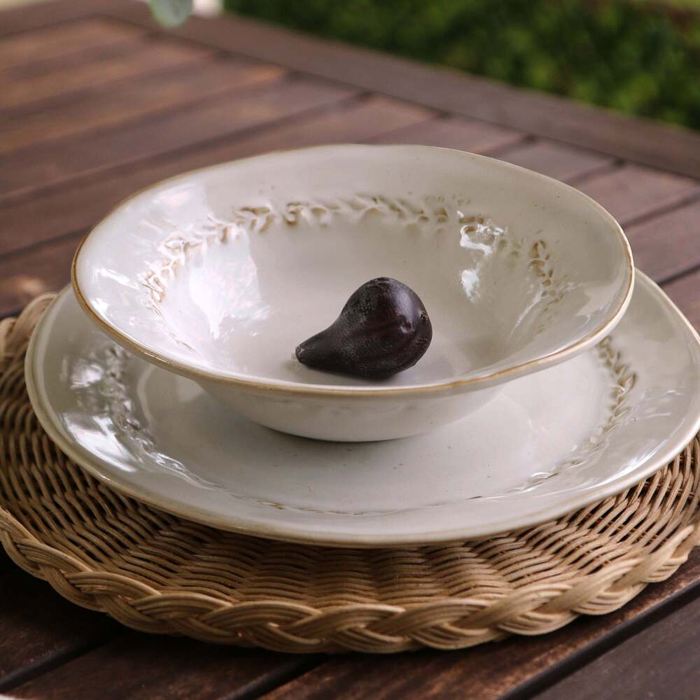 Ceramic Valentina Soup Bowl Set of 4 - Dusty White by Beatriz Ball 1