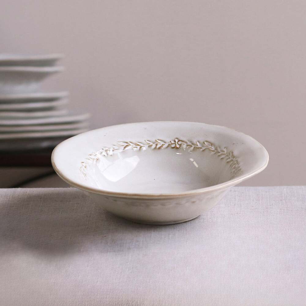 Ceramic Valentina Soup Bowl Set of 4 - Dusty White by Beatriz Ball