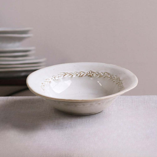 Ceramic Valentina Soup Bowl Set of 4 - Dusty White by Beatriz Ball