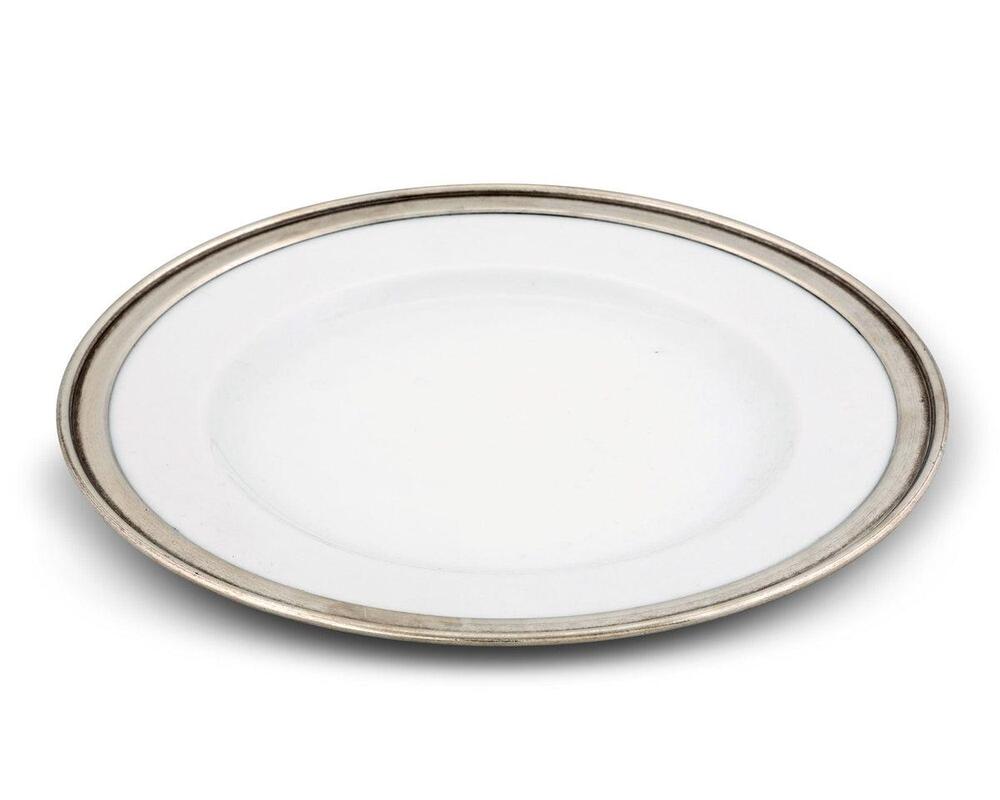 Classic Pewter Rim Dinner Plate by Vagabond House 3