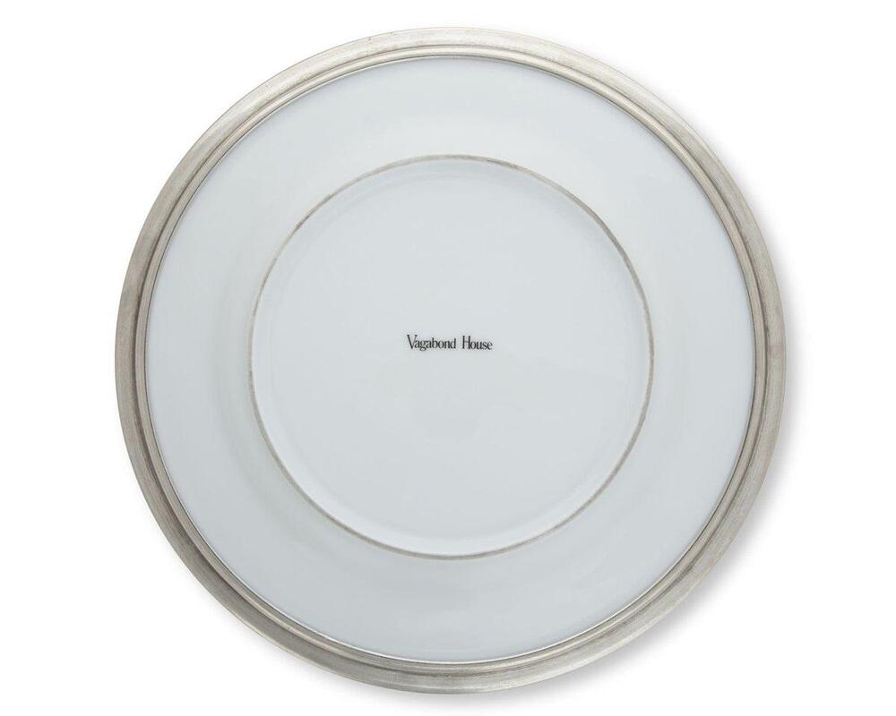 Classic Pewter Rim Dinner Plate by Vagabond House 4