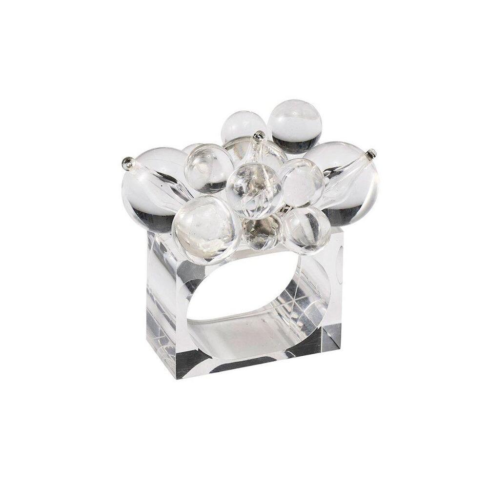 Cloud Napkin Ring - Set of 4 Clear by Kim Seybert