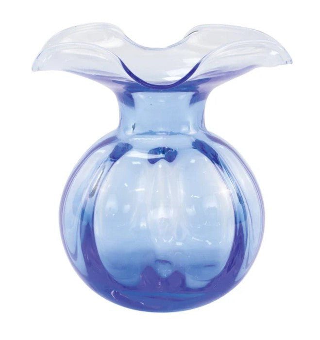 Hibiscus Med Fluted Vase Cobalt