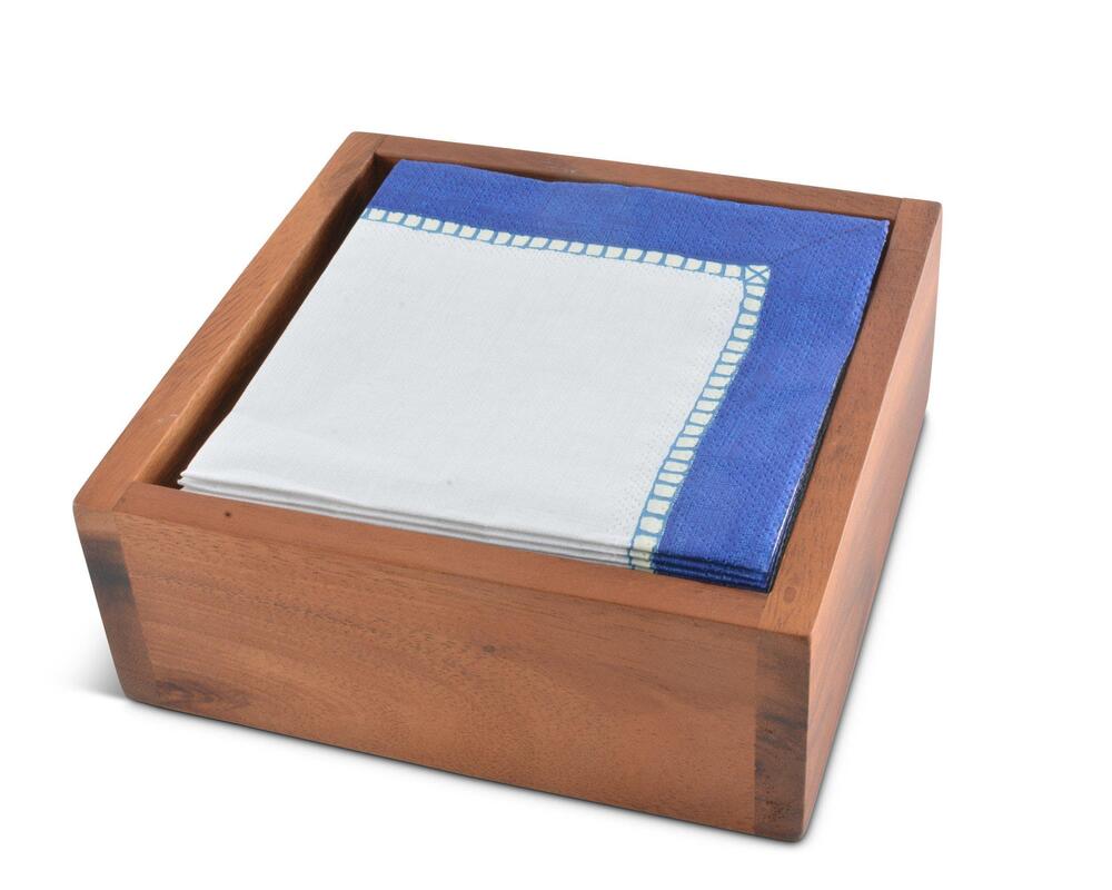 Cocktail Wood Napkin Box by Arthur Court Designs 1