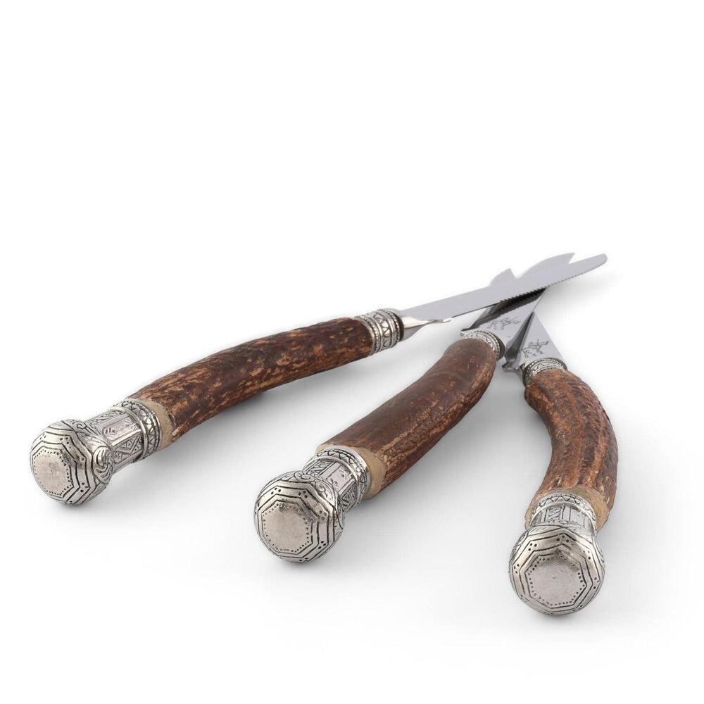 Composite Antler King Crown Steak Knife Set by Vagabond House 1