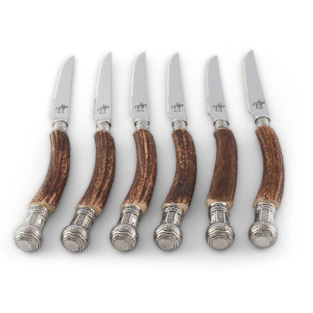 Composite Antler King Crown Steak Knife Set by Vagabond House 2