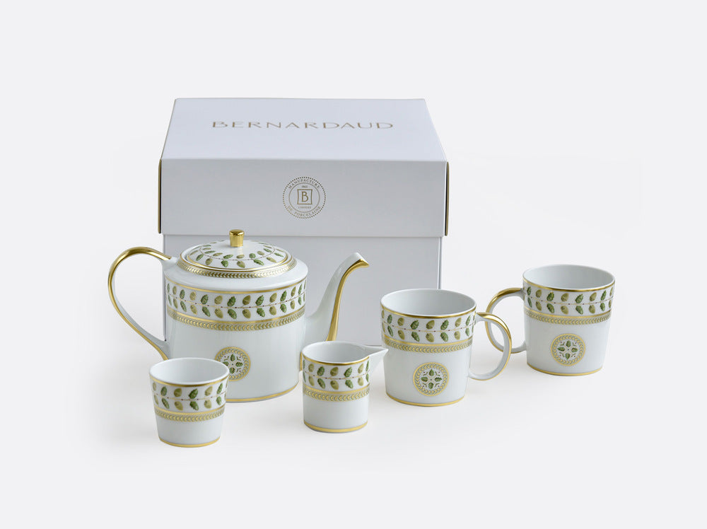 Constance Gift Set of 1 Teapot, 2 Mugs, 1 Sugar Bowl, 1 Creamer by Bernardaud 2