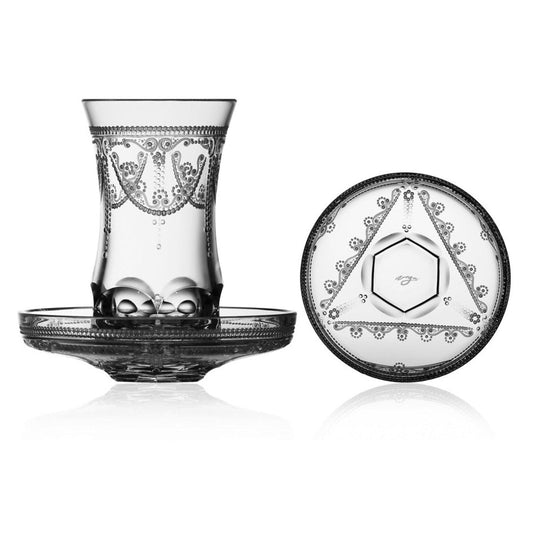 Countess Clear Arabic Tea set by Varga Crystal