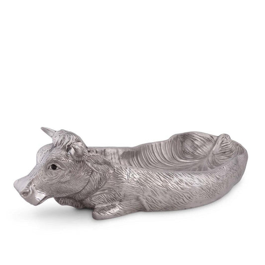 Cow Carving Serving Tray by Arthur Court Designs