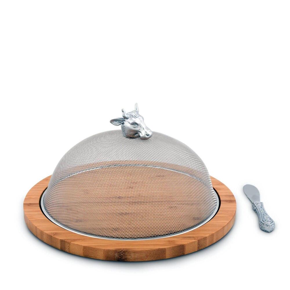 Cow Head 3 Piece Picnic Cheese Board / Spreader by Arthur Court Designs 2
