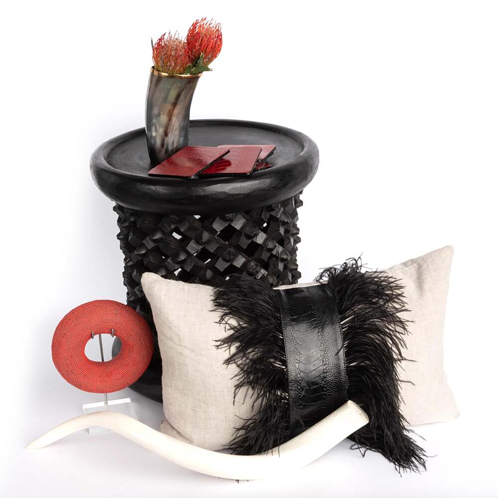 Cow Horn Vase with Gold Trim by Ngala Trading Company Additional Image - 5