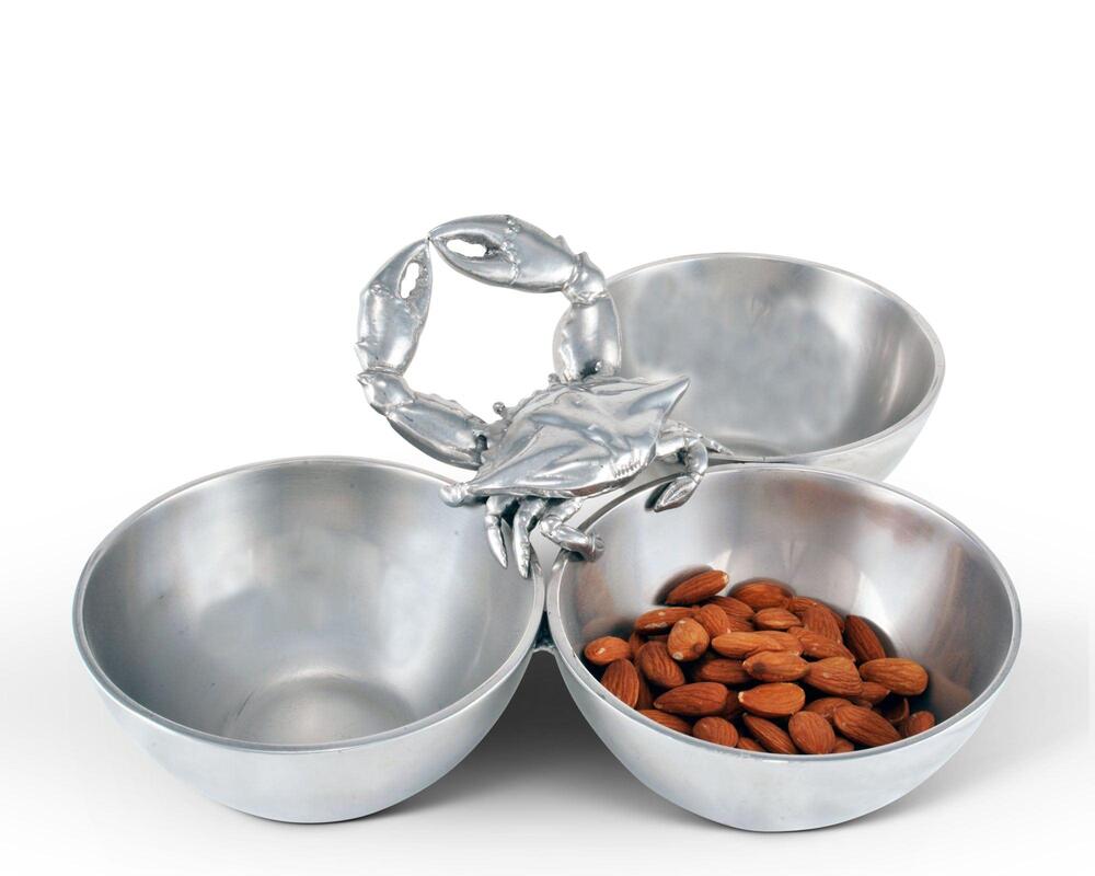 Crab 3-Bowl Bowl by Arthur Court Designs 3